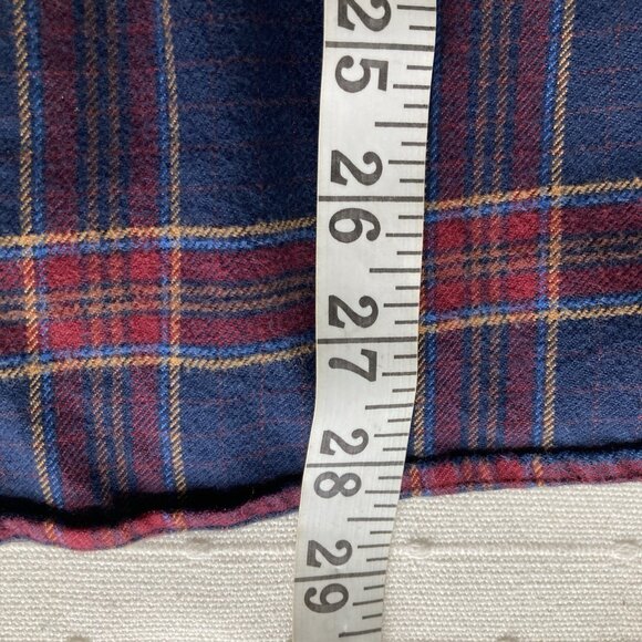 UNTUCKit Flannel Shirt Blue Plaid Long Sleeve Preppy Cozy Size Medium - Picture 7 of 7